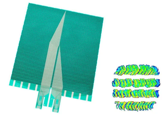 Two-dimensional pressure map showing contact pressure distribution