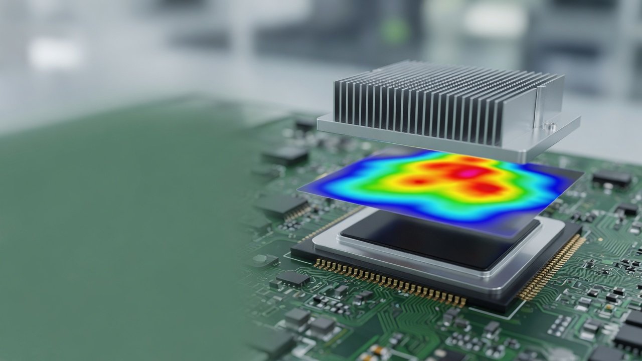 semiconductor pressure mapping — heat sink to chip contact pressure as a heat map